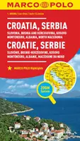 Croacia y Serbia Mapa Marco Polo - Incluye Eslovenia, Bosnia y Herzegovina, Kosovo, Montenegro, Albania y Macedonia del Norte - Croatia and Serbia Marco Polo Map - Includes Slovenia, Bosnia and Hercegovina, Kosovo, Montenegro, Albania and North Macedonia