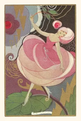 Diario Vintage Dama con vestido rosa - Vintage Journal Lady in Rose Gown