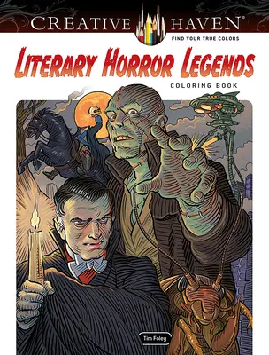 Libro para colorear de leyendas literarias de terror de Creative Haven - Creative Haven Literary Horror Legends Coloring Book