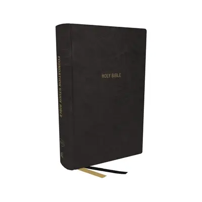 Kjv, Biblia de Estudio Fundamental, Letra Grande, Leathersoft, Negra, Letra Roja, Indice Pulgar, Impresión Confort: Santa Biblia, Versión Reina Valera - Kjv, Foundation Study Bible, Large Print, Leathersoft, Black, Red Letter, Thumb Indexed, Comfort Print: Holy Bible, King James Version