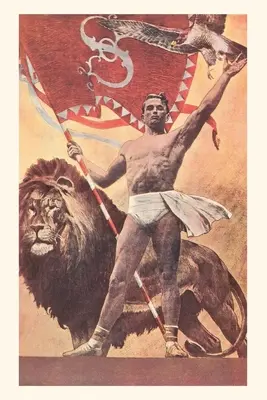 Diario Vintage Hombre fuerte con halcón y león - Vintage Journal Strongman with Falcon and Lion