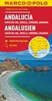 Andalucía, Costa del Sol, Sevilla, Córdoba, Granada Mapa Marco Polo - Andalusia, Costa Del Sol, Seville, Cordoba, Granada Marco Polo Map