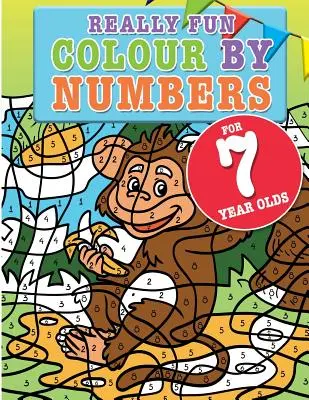 Libro para colorear para niños de 5 años: Un divertido y educativo libro de actividades para colorear con números para niños de siete años - Really Fun Colour By Numbers For 7 Year Olds: A fun & educational colour-by-numbers activity book for seven year old children