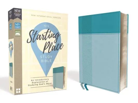 Niv, Biblia de estudio Starting Place, Piel suave, Azul, Impresión confort: Una exploración introductoria al estudio de la Palabra de Dios - Niv, Starting Place Study Bible, Leathersoft, Blue, Comfort Print: An Introductory Exploration of Studying God's Word