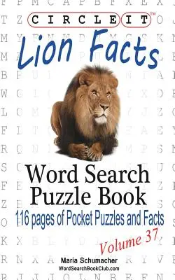 Encierra en un círculo, León, Sopa de letras, Libro de rompecabezas - Circle It, Lion Facts, Word Search, Puzzle Book