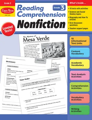 Comprensión de lectura: No ficción, Grado 3 Recurso para el profesor - Reading Comprehension: Nonfiction, Grade 3 Teacher Resource