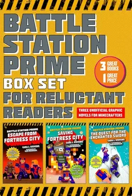 La estación de batalla no oficial Prime Box Set para lectores principiantes: Novelas gráficas ilustradas de gran interés para minecrafters - The Unofficial Battle Station Prime Box Set for Beginner Readers: High-Interest, Illustrated Graphic Novels for Minecrafters