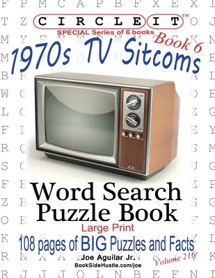 Enciérralo, Comedias de los 70, Libro 6, Sopa de letras, Puzzle Book - Circle It, 1970s Sitcoms Facts, Book 6, Word Search, Puzzle Book