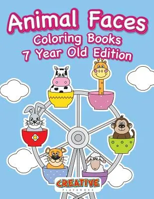 Libro para colorear Caras de animales - Edición para niños de 7 años - Animal Faces Coloring Books 7 Year Old Edition