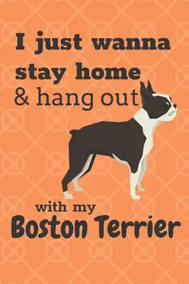 Sólo quiero quedarme en casa y pasar el rato con mi Boston Terrier: Para los fans del Boston Terrier - I just wanna stay home & hang out with my Boston Terrier: For Boston Terrier Dog Fans