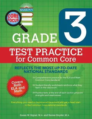 Core Focus Grado 3: Prácticas de examen para Common Core - Core Focus Grade 3: Test Practice for Common Core