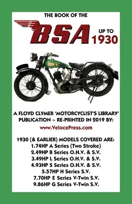 Libro de la BSA hasta 1930 - Book of the BSA Up to 1930