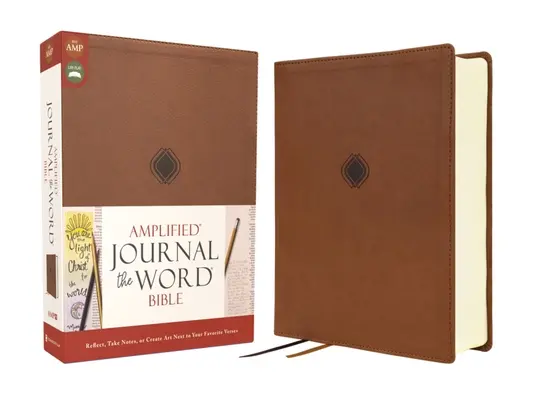 Biblia Amplificada Diario de la Palabra, Leathersoft, Marrón: Reflexione, tome notas o cree arte junto a sus versículos favoritos - Amplified Journal the Word Bible, Leathersoft, Brown: Reflect, Take Notes, or Create Art Next to Your Favorite Verses