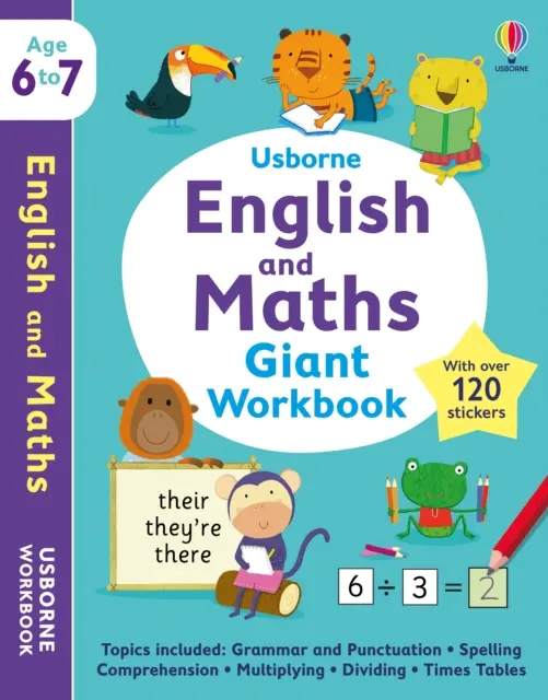 Cuaderno Gigante Usborne de Inglés y Matemáticas 6-7 - Usborne English and Maths Giant Workbook 6-7