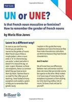 ¿Un o Une? ¿Es esta palabra francesa masculina o femenina? - Un or Une? Is this French word masculine or feminine?