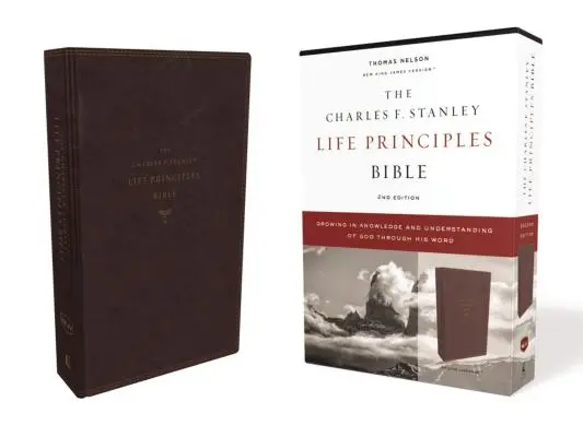 Nkjv, Charles F. Stanley Biblia de los Principios de la Vida, 2ª Edición, Bellas Artes, Borgoña, Confort de Impresión: Creciendo en el conocimiento y entendimiento de Dios a través de la Palabra de Dios. - Nkjv, Charles F. Stanley Life Principles Bible, 2nd Edition, Leathersoft, Burgundy, Comfort Print: Growing in Knowledge and Understanding of God Throu