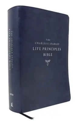 Niv, Charles F. Stanley Biblia Principios de vida, 2ª Edición, Piel suave, Azul, Índice de pulgares, Impresión confort: Santa Biblia, Nueva Versión Internacional - Niv, Charles F. Stanley Life Principles Bible, 2nd Edition, Leathersoft, Blue, Thumb Indexed, Comfort Print: Holy Bible, New International Version