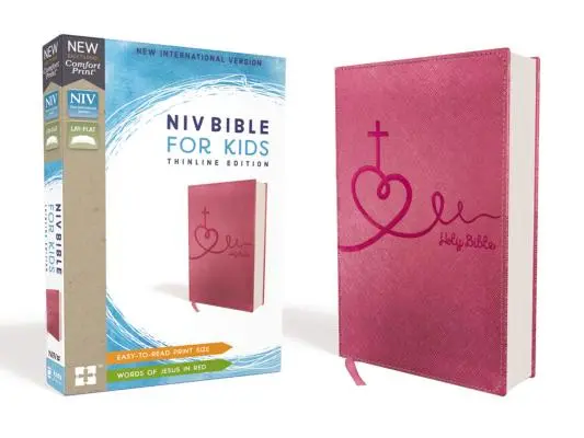 Niv, Biblia para niños, Piel suave, Rosa, Letra roja, Impresión cómoda: Thinline Edition - Niv, Bible for Kids, Leathersoft, Pink, Red Letter, Comfort Print: Thinline Edition