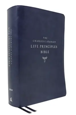 Niv, Charles F. Stanley Biblia de los Principios de la Vida, 2ª Edición, Leathersoft, Azul, Comfort Print: Santa Biblia, Nueva Versión Internacional - Niv, Charles F. Stanley Life Principles Bible, 2nd Edition, Leathersoft, Blue, Comfort Print: Holy Bible, New International Version