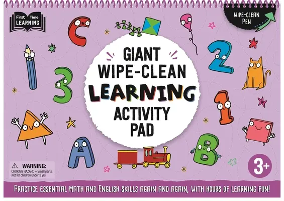 Paquete gigante de actividades de aprendizaje: Practica habilidades esenciales de matemáticas e inglés, ¡con horas de diversión de aprendizaje! 3+ - Giant Wipe-Clean Learning Activity Pack: Practice Essential Math and English Skills, with Hours of Learning Fun! 3+