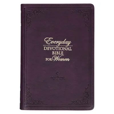 NLT Santa Biblia Biblia de devoción diaria para mujeres Nueva Traducción Viviente, cuero vegano, gofrado púrpura - NLT Holy Bible Everyday Devotional Bible for Women New Living Translation, Vegan Leather, Purple Debossed