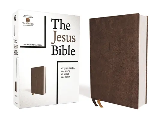 La Biblia de Jesús, Edición NVI, Piel suave, Marrón, Indizada, Impresión cómoda - The Jesus Bible, NIV Edition, Leathersoft, Brown, Indexed, Comfort Print