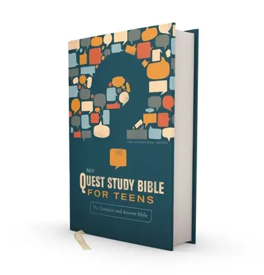 Niv, Quest Study Bible for Teens, Tapa dura, Azul marino, Impresión confort: La Biblia de preguntas y respuestas - Niv, Quest Study Bible for Teens, Hardcover, Navy, Comfort Print: The Question and Answer Bible