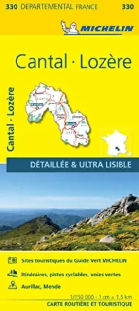 Cantal, Lozire - Mapa local Michelin 330 - Cantal, Lozire - Michelin Local Map 330