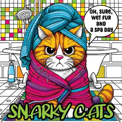 Snarky Cats: Libro para colorear con un toque de descaro y humor relajante, diversión sarcástica para los amantes de los gatos - Snarky Cats: Coloring Book with a Touch of Sass and Relaxing Humor, Sarcastic Fun for Cat Lovers