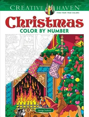 Creative Haven Colorear por números en Navidad - Creative Haven Christmas Color by Number