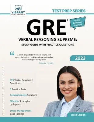 GRE Verbal Reasoning Supreme: Guía de estudio con preguntas de práctica - GRE Verbal Reasoning Supreme: Study Guide with Practice Questions