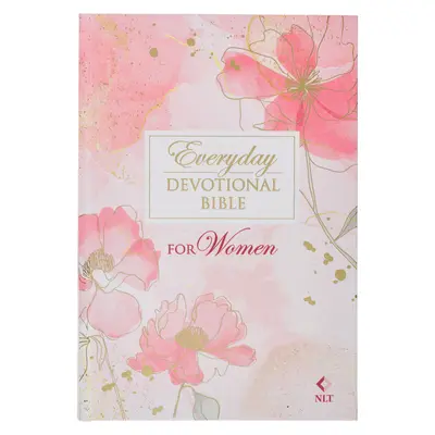 NLT Holy Bible Everyday Devotional Bible for Women New Living Translation, Floral estampado rosa - NLT Holy Bible Everyday Devotional Bible for Women New Living Translation, Pink Printed Floral